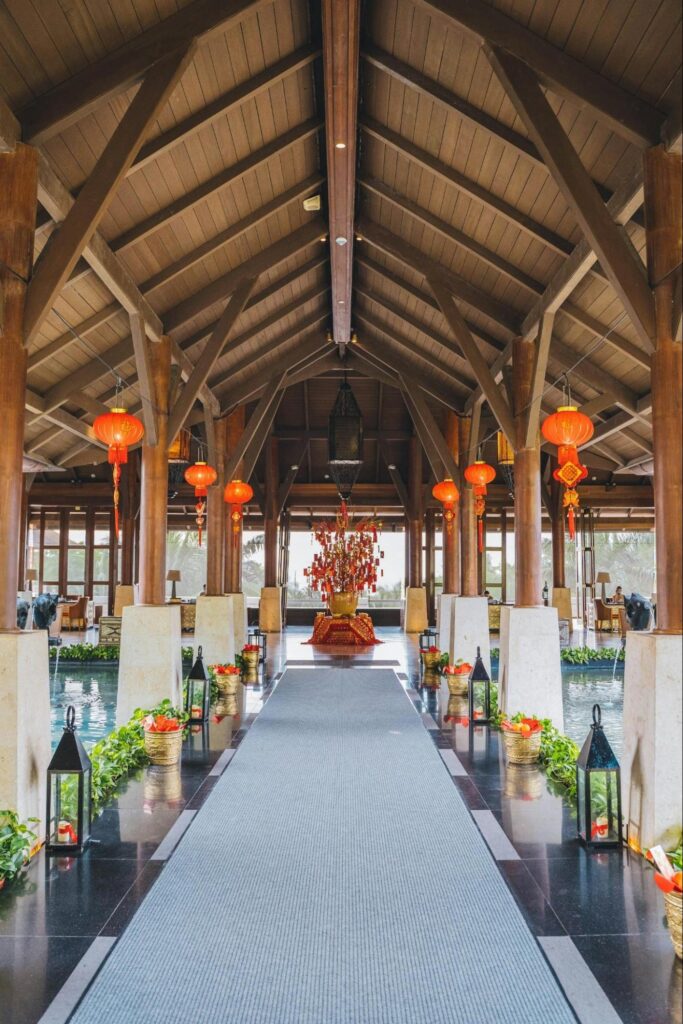 Lobby of the hotel at Shangri-La Boracay