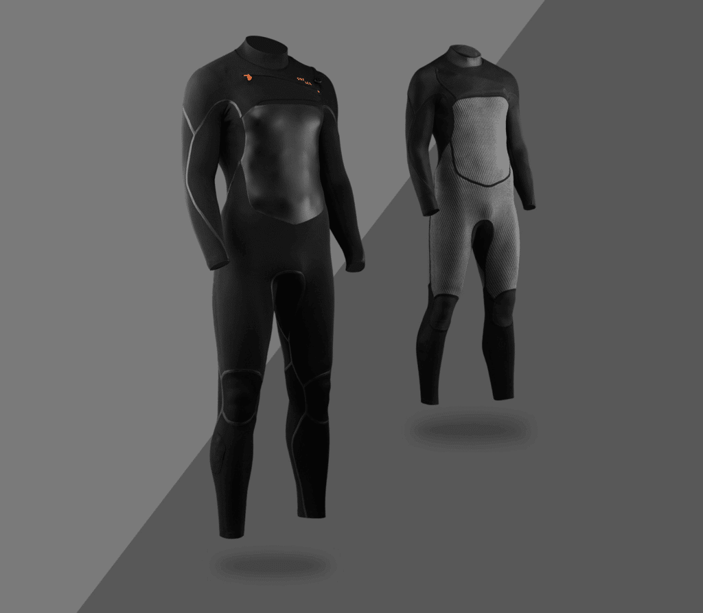SRFACE wetsuits display