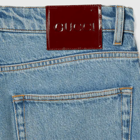 gucci lido high rise jeans back pocket
