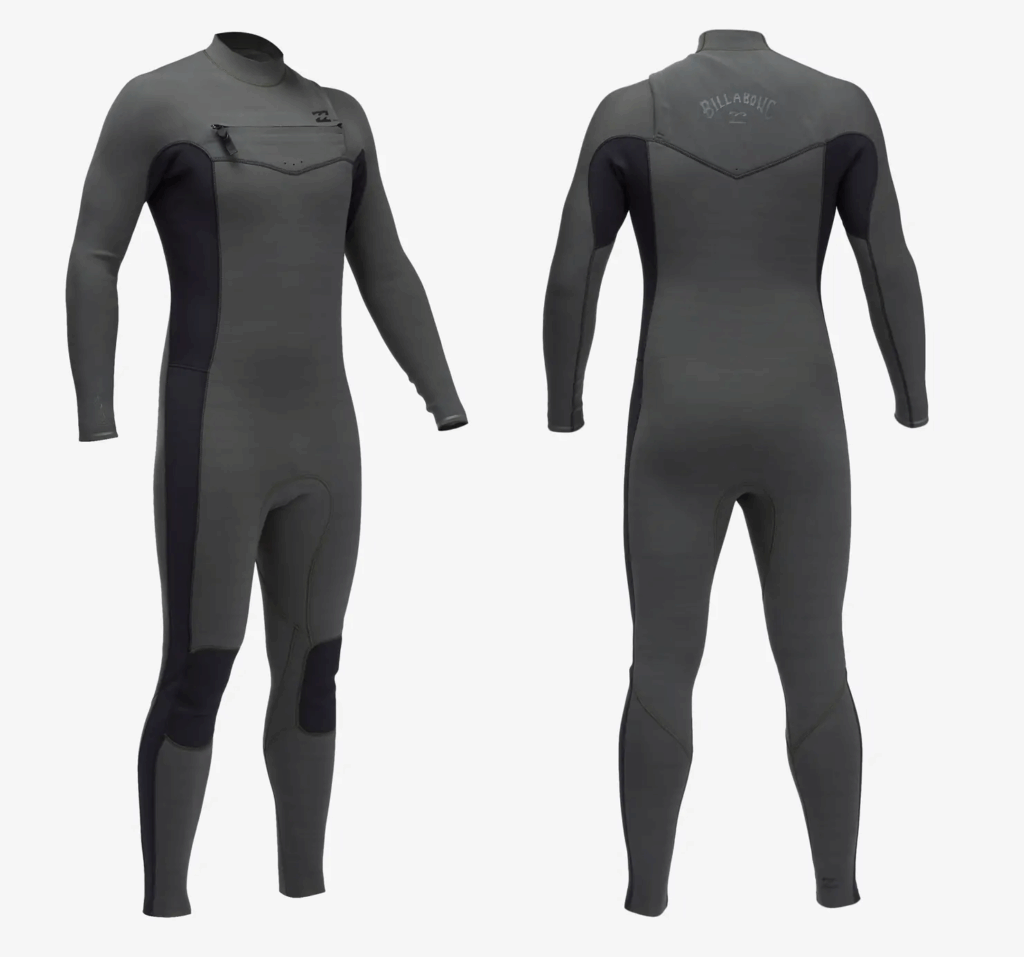mens billabong wetsuit front back view