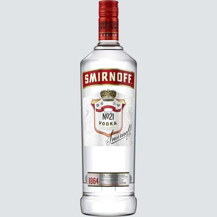smirnoff no21 vodka bottle